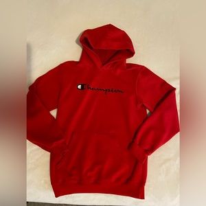 Red Youth Boys Large Champion Hoodie